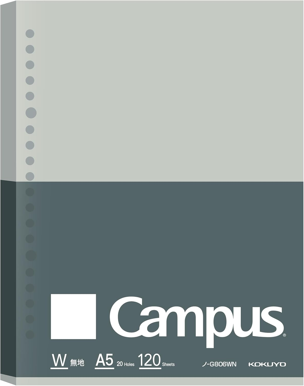 Kokuyo Campus Loose Leaf Paper for Binders, Business Type, Sarasara Smooth Writing, B5, B 6Mm Dotted Ruled, 26 Holes, 38 Lines, 120 Sheets, Ph Neutral, Bleed Resistant, Japan Import (NO-G836BTN)