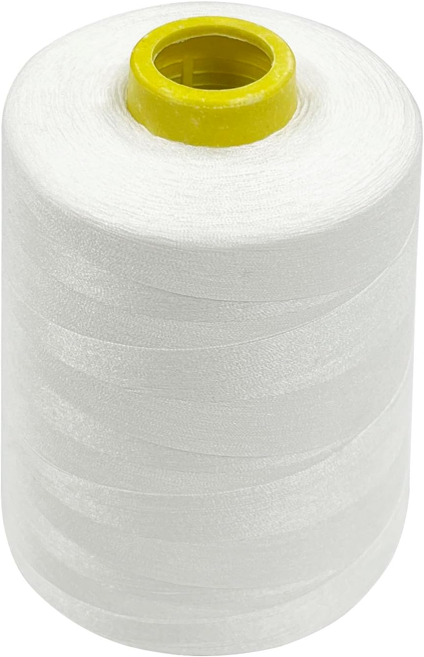 Polyester Sewing Thread, All-Purpose Sewing Machine Thread, 8000 Yards /7315.2 M 40S/2 Premium Quality Thread(White) - Pink image number 1