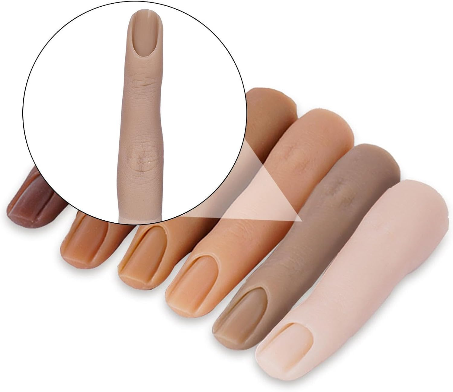 JAYIOLA Practice Fingers for Acrylic Nails, Nail Practice Fingers, Fake for Training image number 5