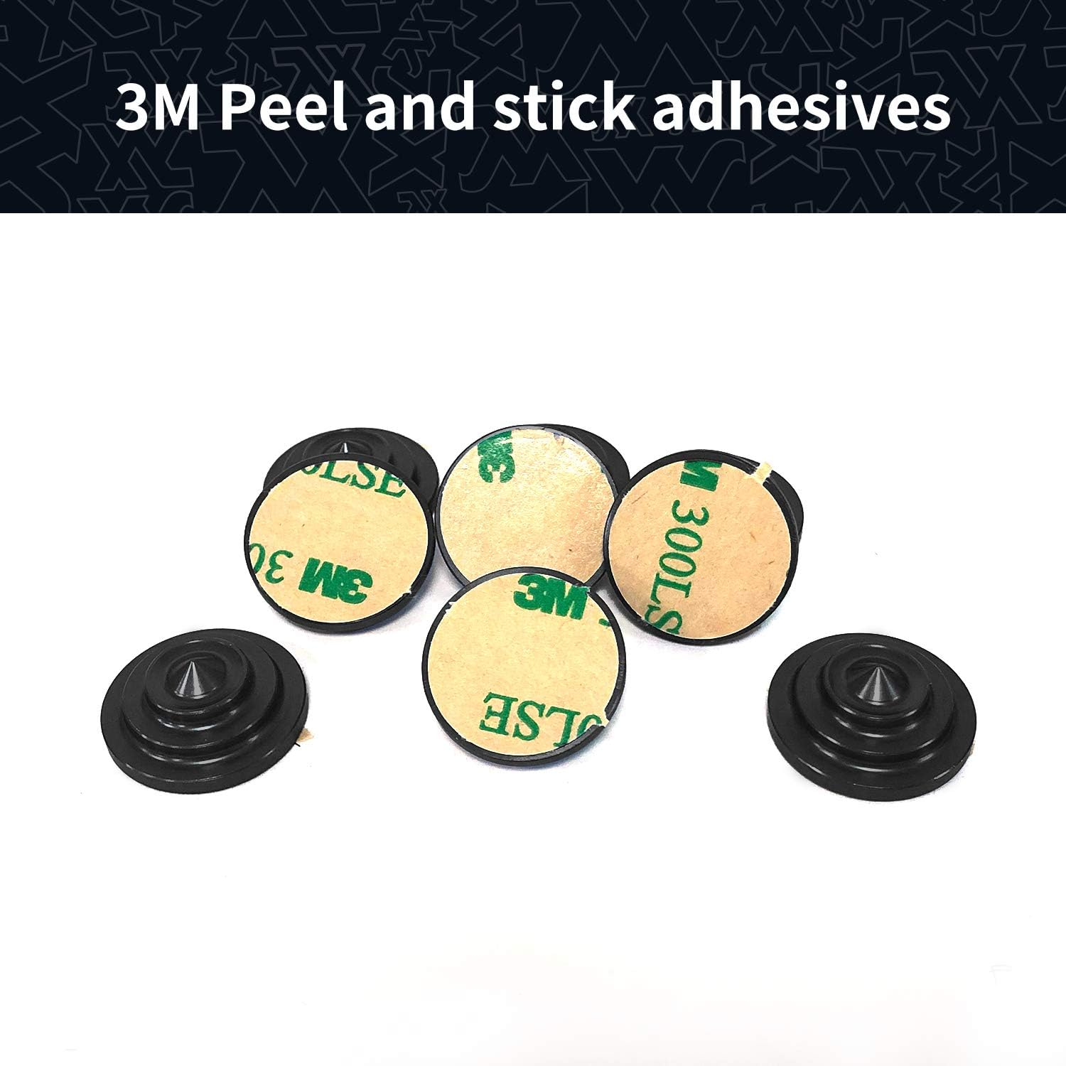 XCMAN 4 Layer-Cone Studs Dia 7.87 Inch Aluminum Snowboard Stomp Pad - 9Pcs image number 4