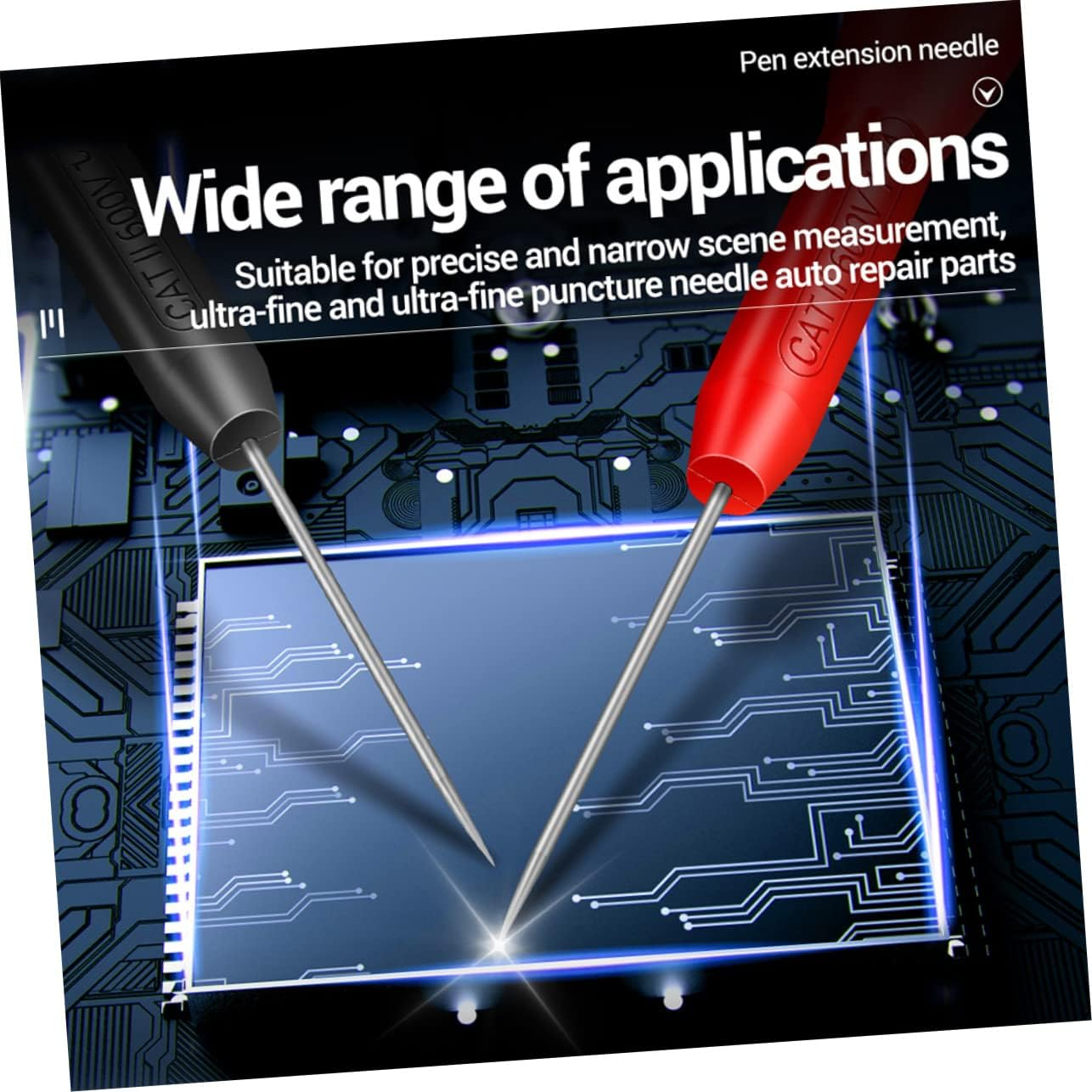 OKUMEYR 2 Pairs 2Mm Stainless Steel Test Probes 600V 10A Cat Ii for Multimeter Non-Destructive Back Probing with Brass Tips Automotive Diagnostic Tool image number 6
