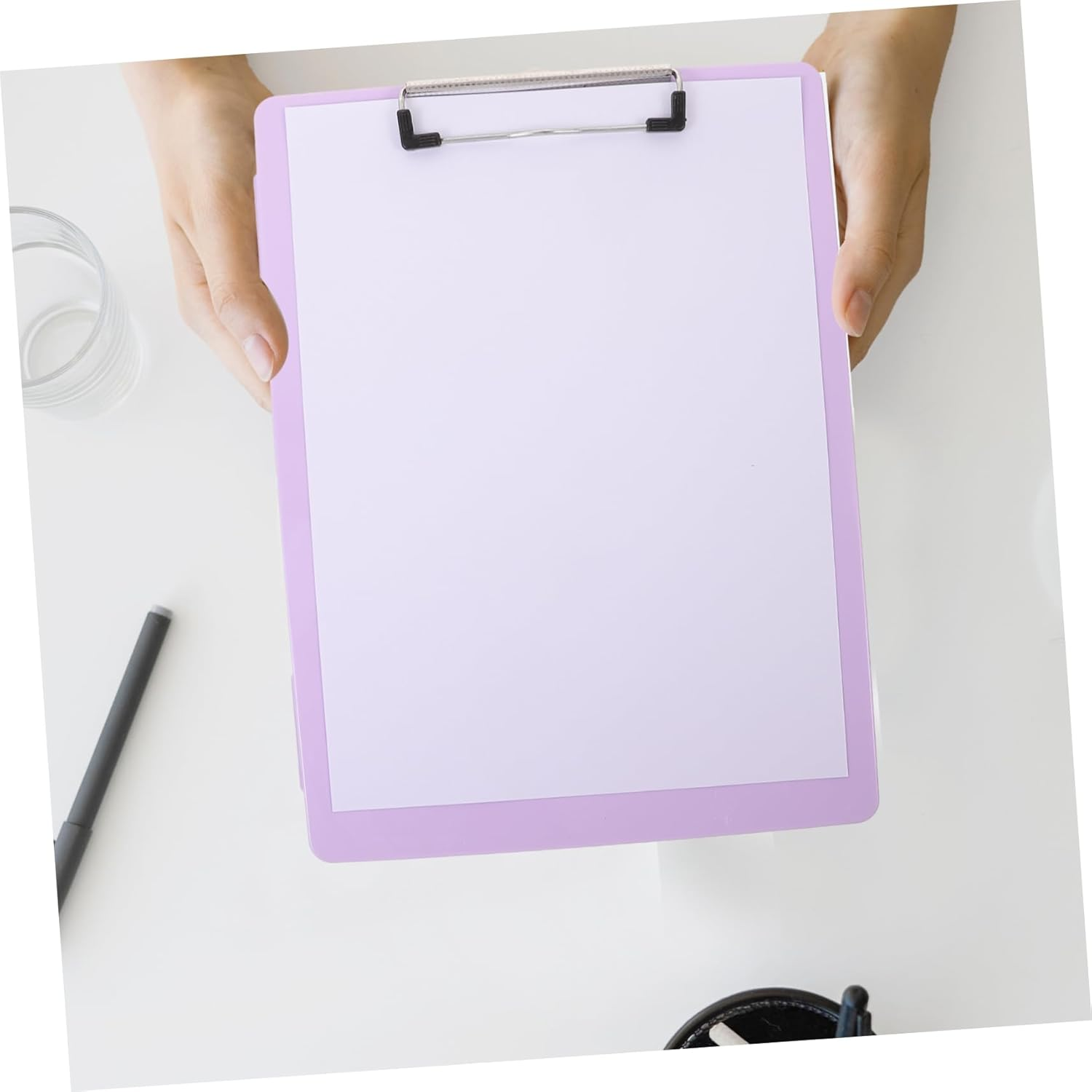 BUTIFULSIC Plastic File Storage Box Desk Accessories Photo Storage Boxes Card Holder