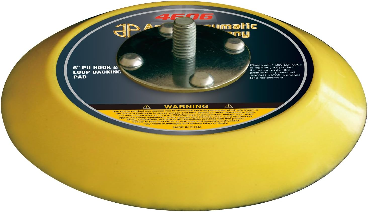 Astro Pneumatic Tool 4606 6-Inch PU Hook & Loop Backing Pad