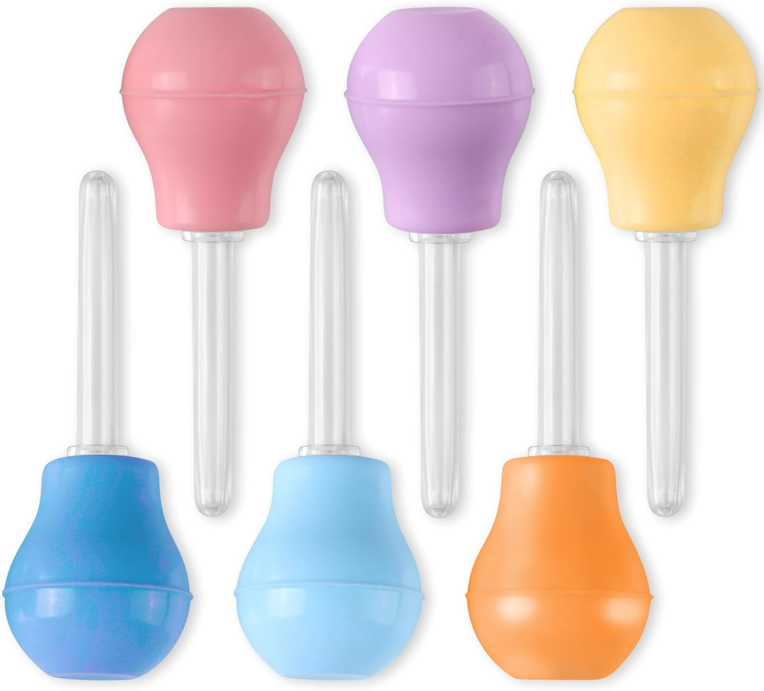 Nicwhite 6Pcs Colorful Eye Droppers for Kids, Silicone Plastic Liquid Droppers Sensory Play Toys Pipettes, Ages 3+, Preschool Science Class Tools Sensory Bin Accessories image number 5