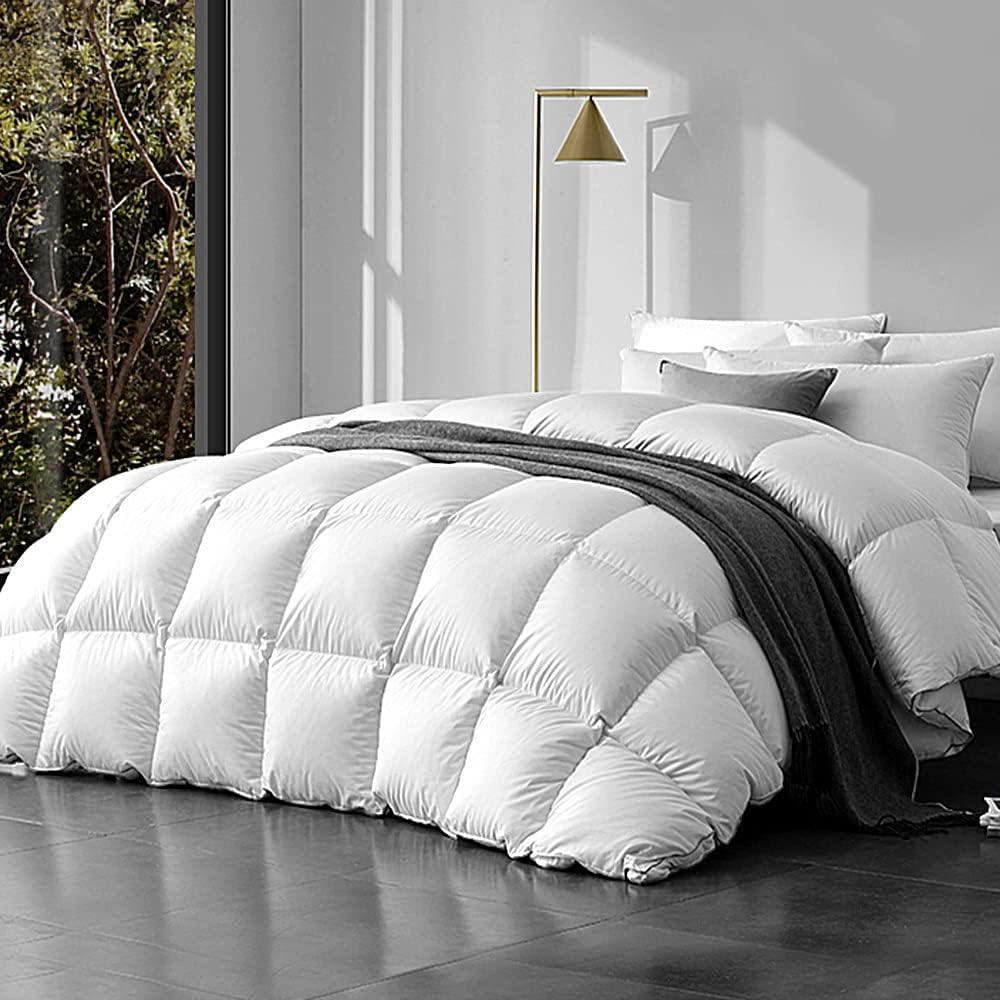800GSM Goose down Feather Quilt King Luxury Bedding Soft Warm Comforter Set image number 2