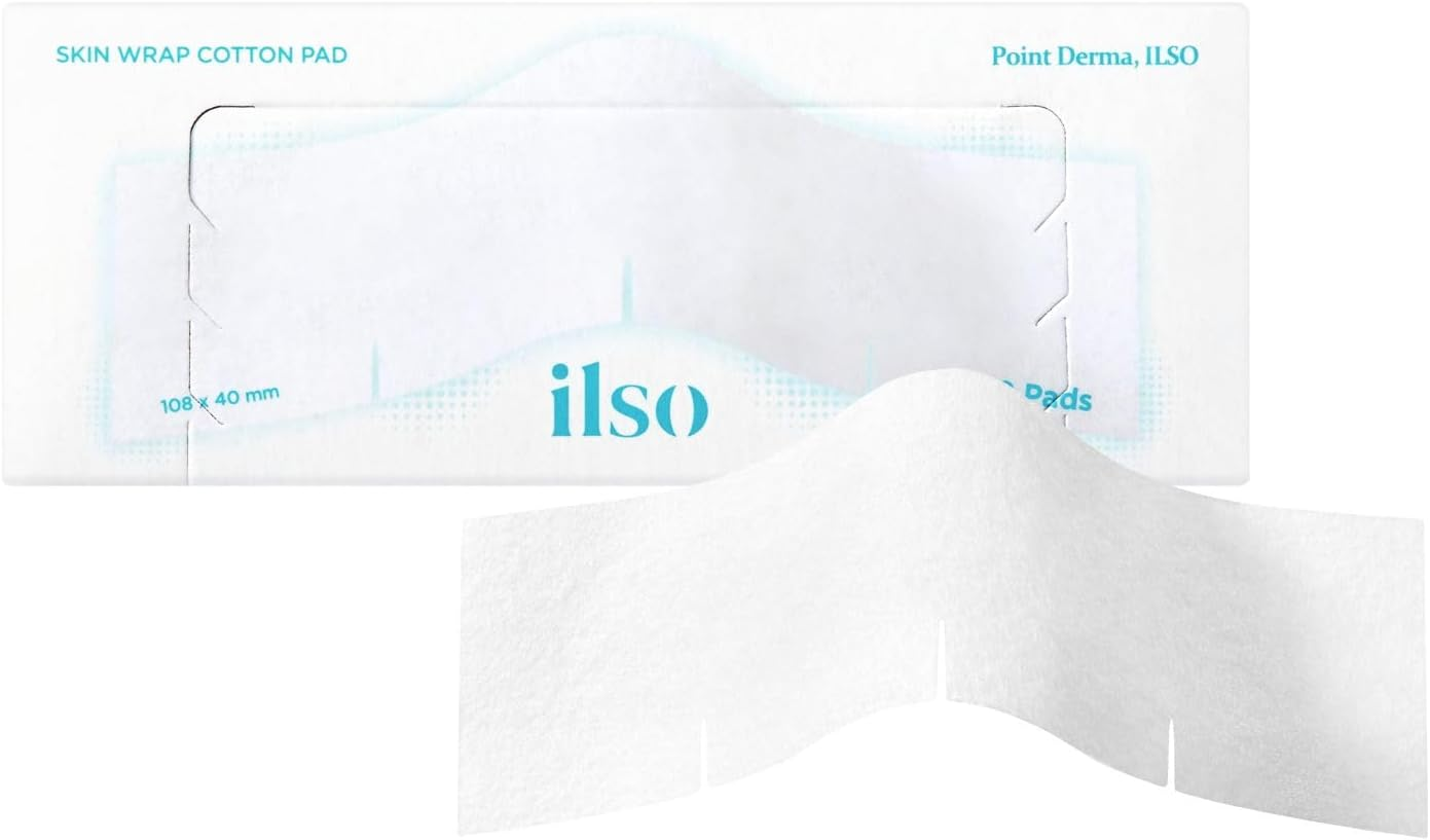 ILSO Skin Wrap Cotton Pad, Thin Layer for DIY Toner Pad and Sheet Mask, 40 Sheets, 1.57 X 4.25Mm, Korean Skincare image number 6