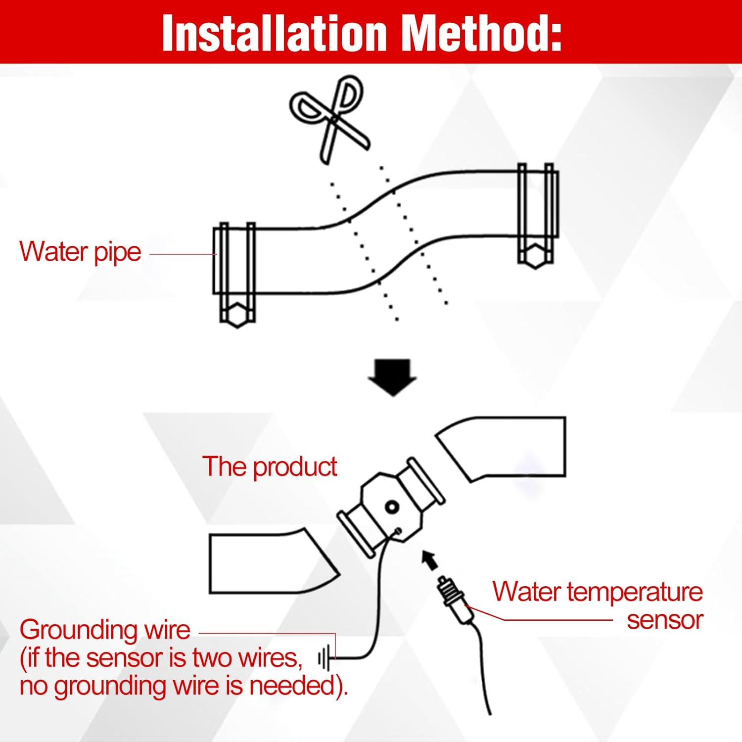 Aluminum Water Temperature Joint Pipe Connector 38Mm 1-1/2" Radiator Hose Sensor Gauge Adapter with 2 Hose Clamps Water Temp Meter Gauge Joint Pipe Temperature Sensor Adapter