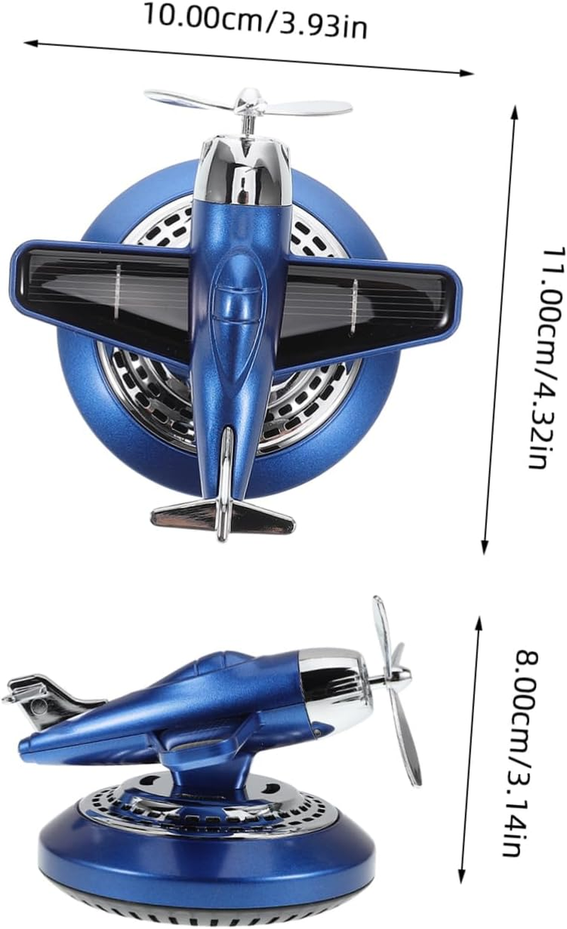 ULTECHNOVO Solar-Powered Car Air Freshener Helicopter Shape Solar Decor for Dashboard Aromatherapy image number 1