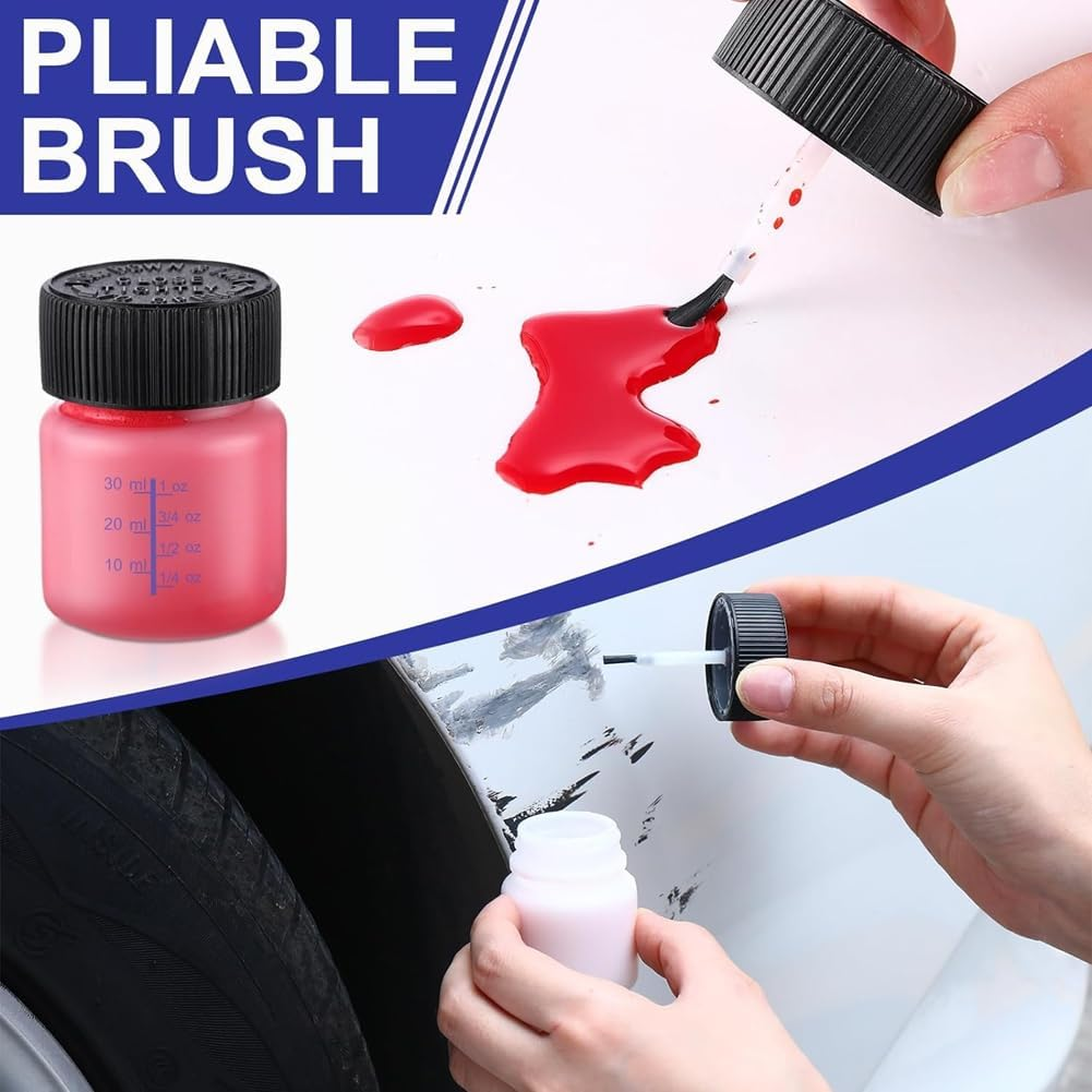 120Pcs Touch up Paint Bottles with Applicator Brush and Lids 2 Oz and 1 Oz Liquid Capacity Plastic for Fixing Wall Stone image number 5