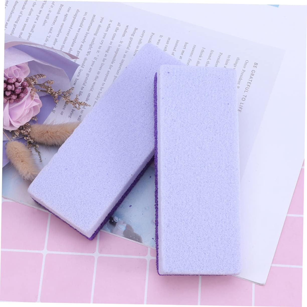 Gogogmee 5Pcs Double Sided Pumice Stone Foot Care Ergonomic Dead Skin Callus Remover Durable PU Exfoliating Scrubbers for Smooth Skin Purple image number 1