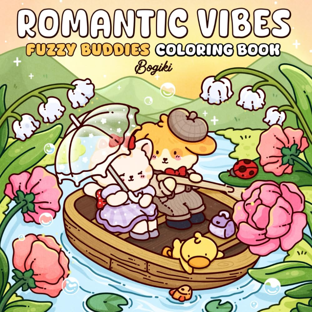 Romantic Vibes: a Valentine'S Day Inspired Coloring Book for Teens and Adults Featuring Cozy Love Corners and Tender Moments for Stress Relief image number 1