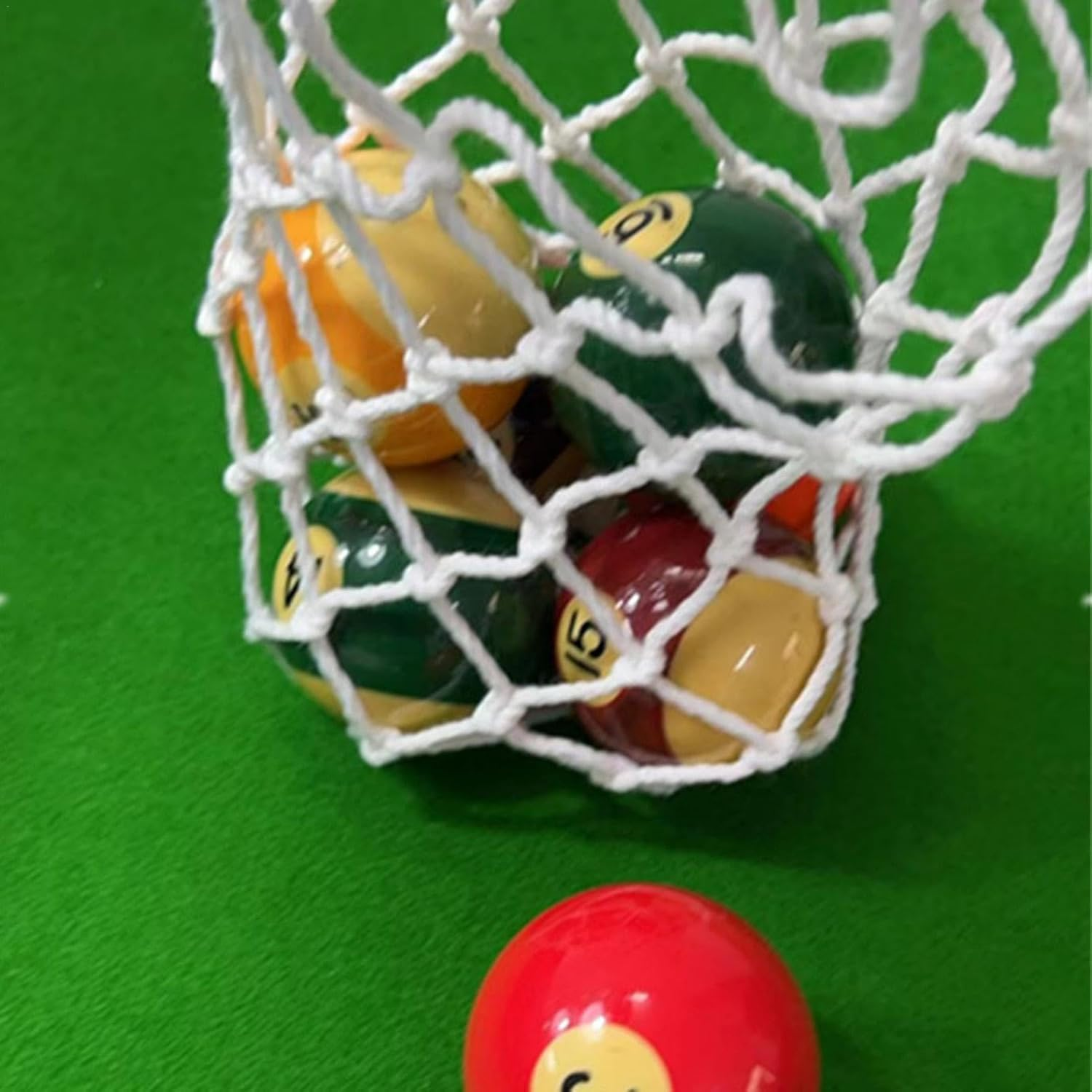 Billiards Table Pocket, 6Pcs/Set Billiards Mesh Pockets, Premium Nylon Durable Billiards Table Net, Tough and Tensile Ideal Accessories for Replacing Pool Table Pockets, Billiards Enthusiasts image number 1