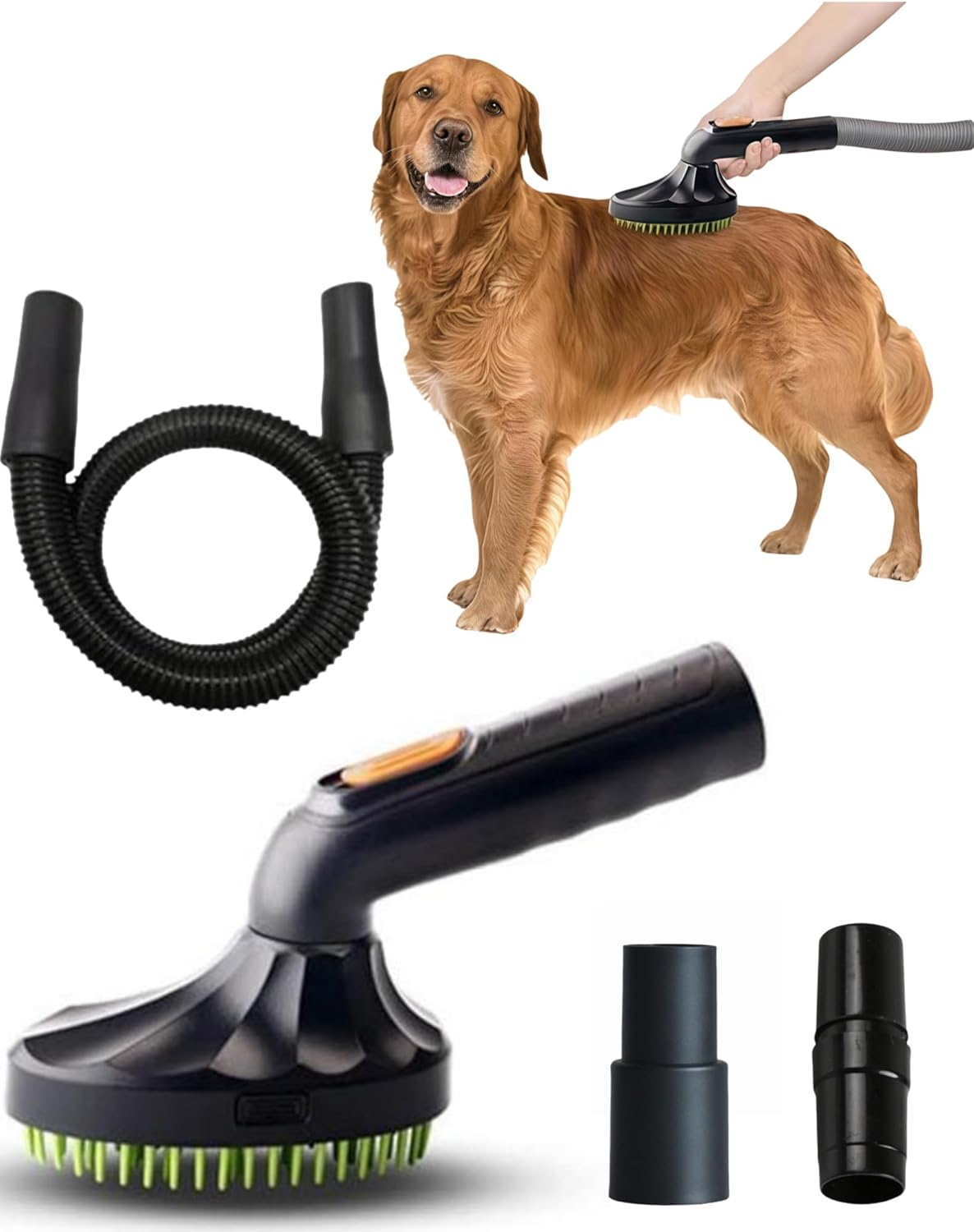 Horsehair Vacuum Brush Attachment 3 Pack | 30Mm Vacuum Cleaning Brush/Floor Brush Tool | 25Mm round Dust Brush with 32 to 35Mm Hose Adapter Fits Shark, Hoover, Shop-Vac and Most Vacuums image number 5