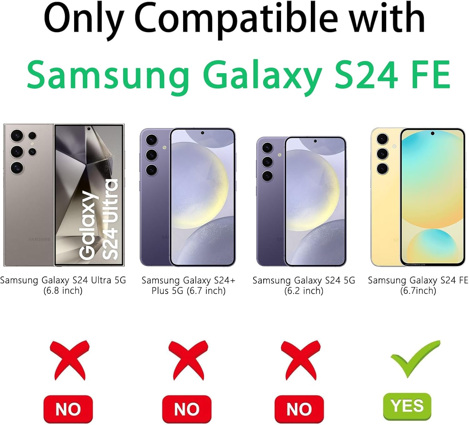 Yoedge Transparent Mobile Phone Case for Samsung Galaxy S24 FE Case, Aesthetic Hibiscus Flowers Summer Pattern Shell Design Girls Gift Protective Case Silicone Case for Samsung S24 FE 6.7 Inches image number 5