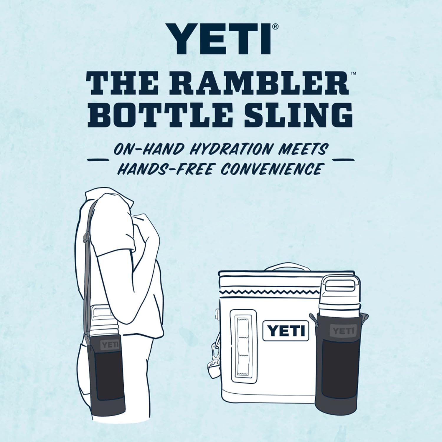 YETI Large Bottle Sling for Rambler 26 & 36 Oz. Bottles, Black