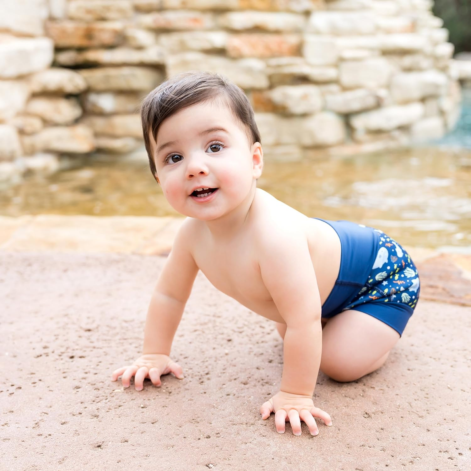 Splash about Happy Nappy, Shark Reef, 3-6 Months image number 2