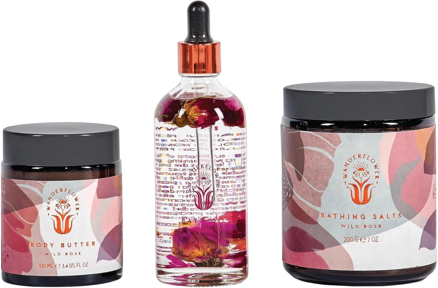 Time to Unwind Wild Rose Relaxing Bath Gift Set Wanderflower