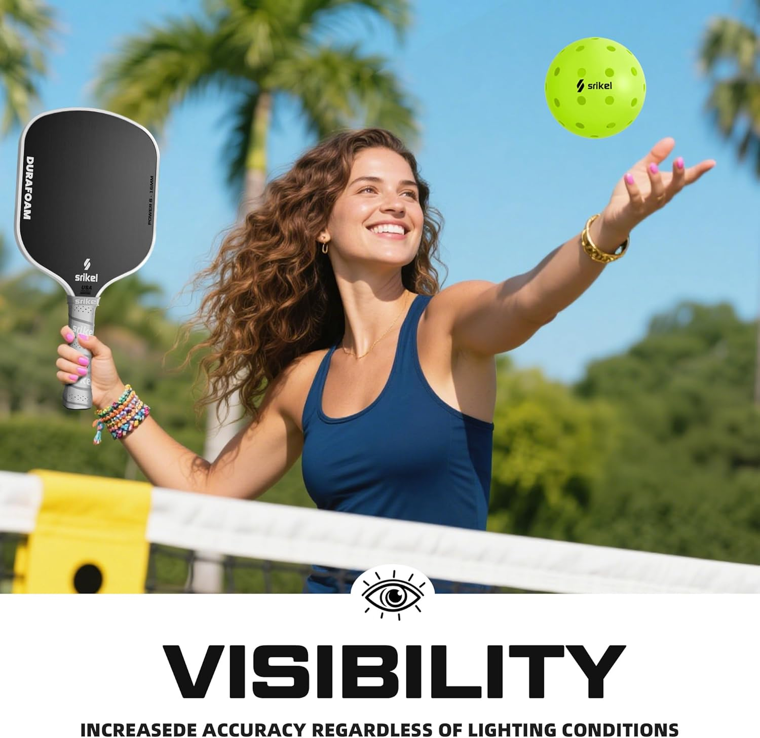 Srikel Outdoor Pickleballs - USAPA Approved,Seamless Roto-Molded Design for Durability,4 Pack / 12 Pack,Crack-Resistant 40-Hole Pickle Balls for Beginner Intermediate Pro Player image number 1