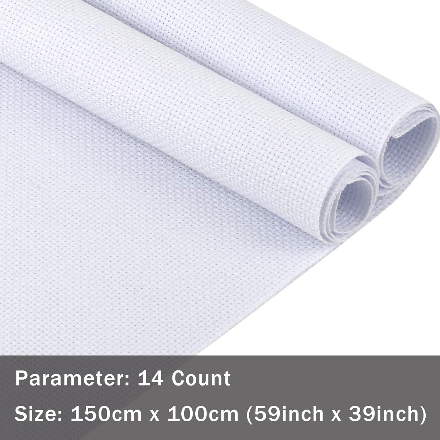 Aida Cloth 14 Count Cross Stitch Fabric White 1.5M X 1M for Craft Embroidery, 14CT White 59Inch X 39Inch image number 6