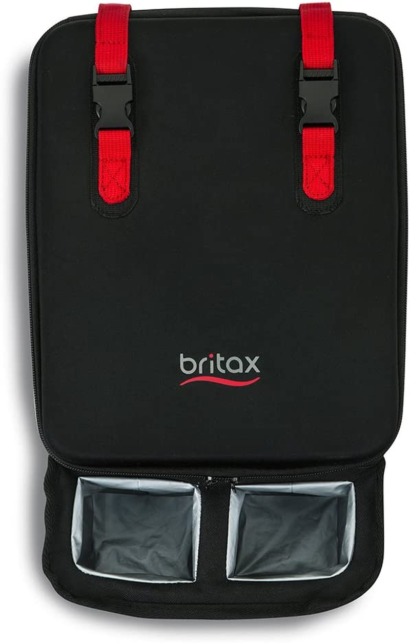 Britax Car Seat Organizer Caddy with Insulated Cup Holders | Crash Tested + 8 Mesh Pockets + Removable Center Dividers + Zipper Top image number 6