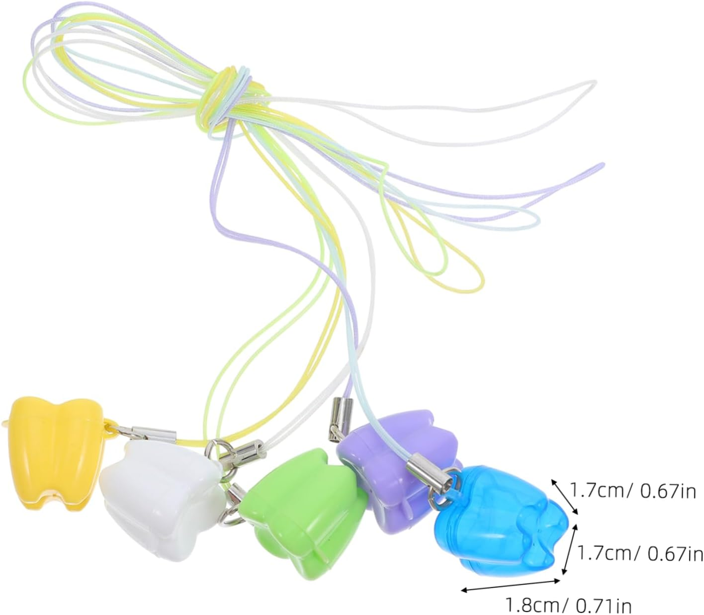 5Pcs Tooth Storage Organizer: Cute Plastic Saver Tooth Necklace Collection Box for Kids Classroom Party Supplies Accessories