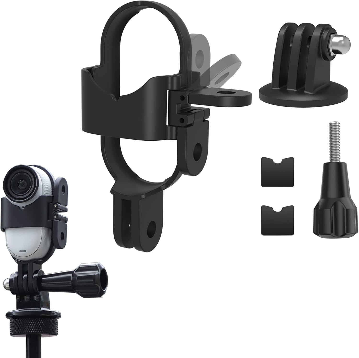 Buziba Camera Mount Adapter for Insta360 GO 3S/GO 3 Foldable Vertical-Horizontal Frame Adapter Quick Release Adapter Expansion with 1/4&rdquo;Thread Interface image number 3