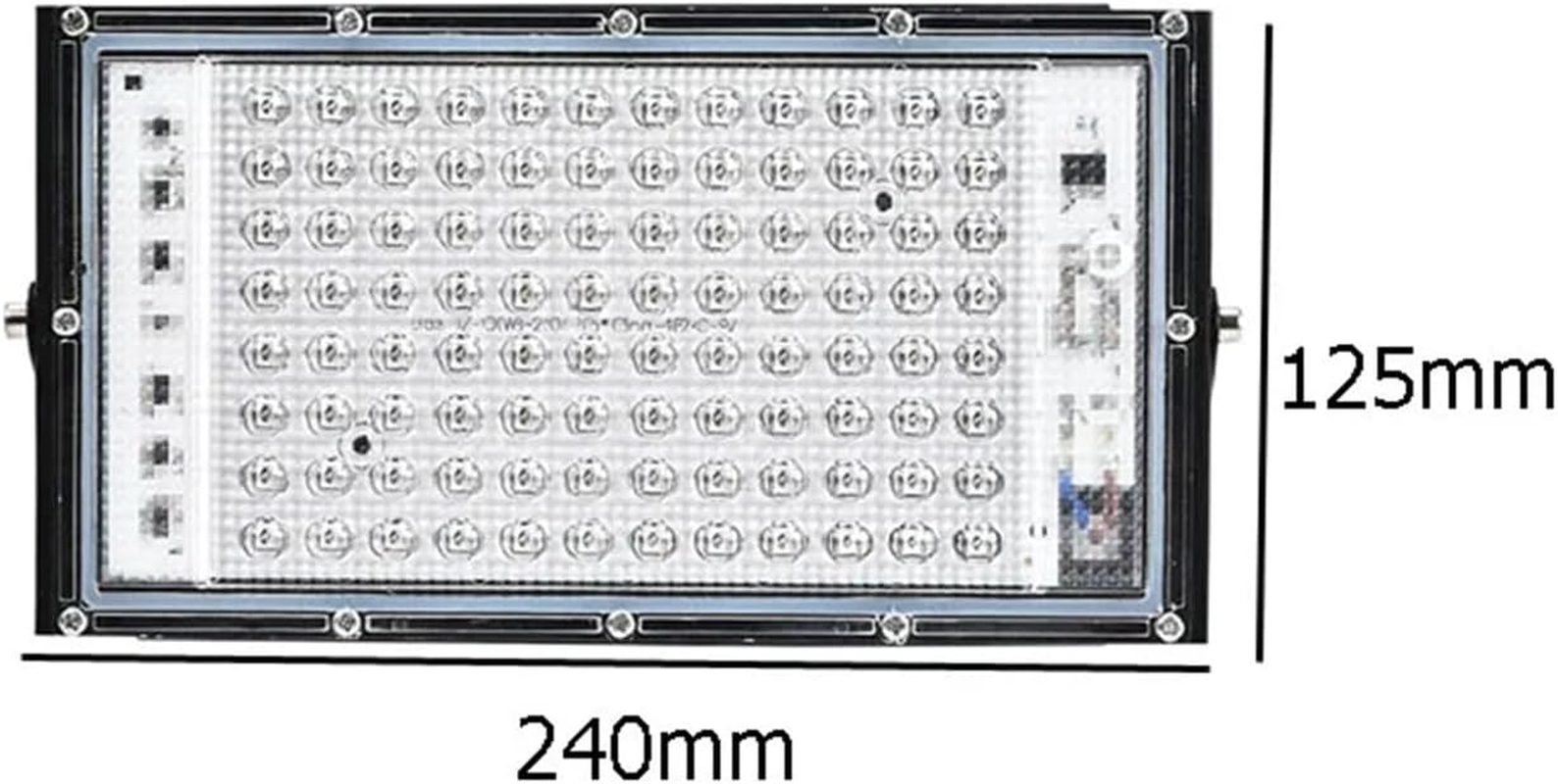 Led 50-300W UV Curing Lamp 395Nm 405Nm Fluorescent Detection Shadowless Glue Purple Light Green Oil Resin for DIY Enclosures(50W,395+365Nm)