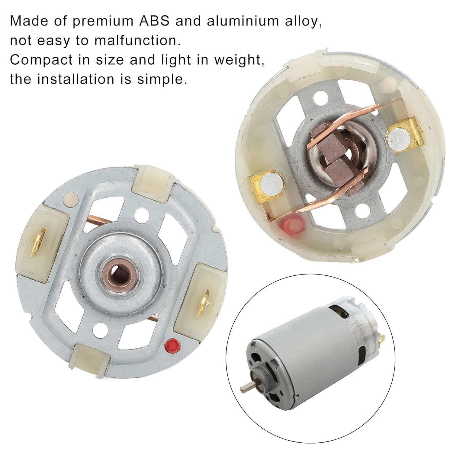 2Pcs RS550 Carbon Motor Brush Holder with Premium ABS Aluminium Alloy for Electric Drill Screwdriver