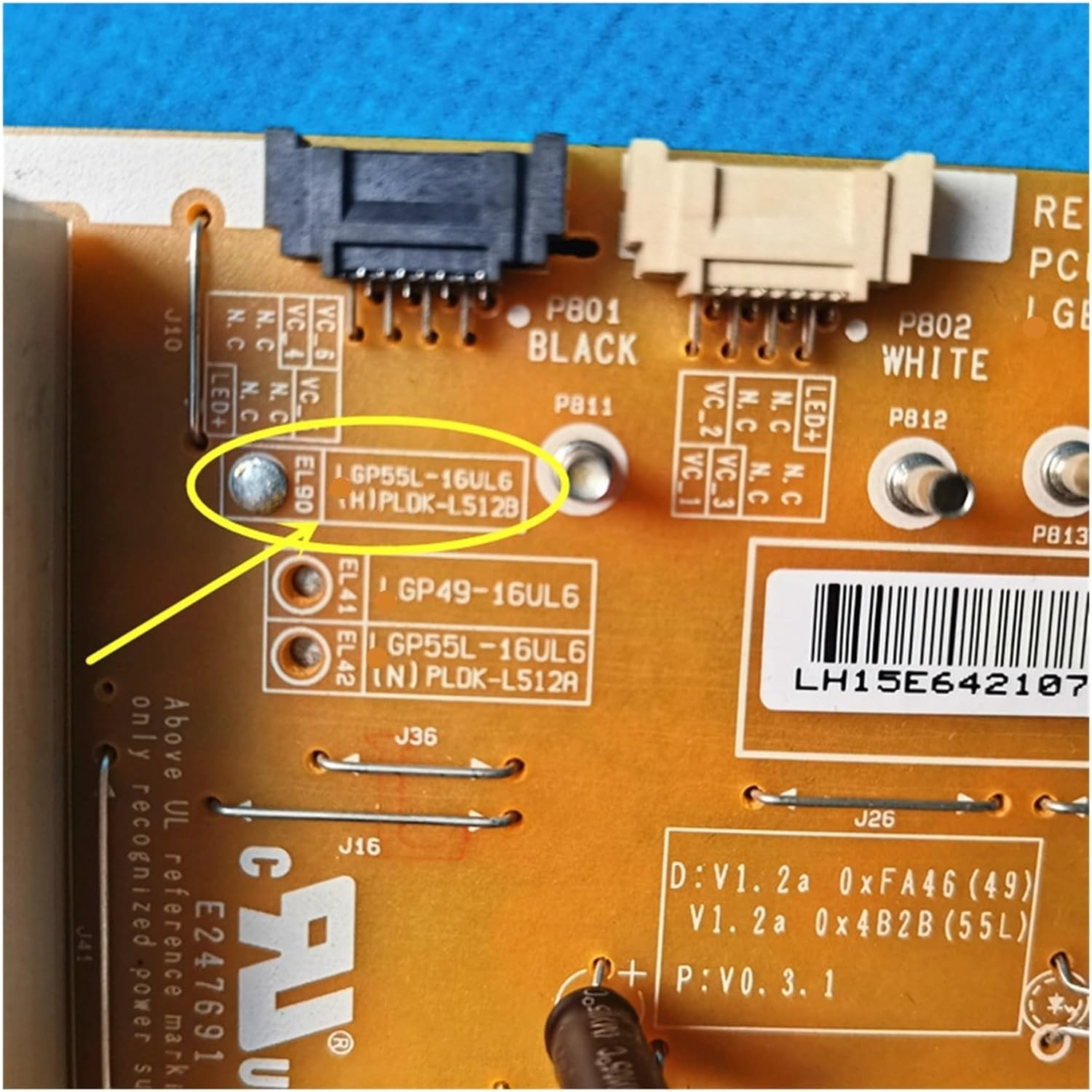 TV Power Board EAX66773401(2.0) EAY64210701 GP55L-16UL6 Accessories，Compatible for LG 55UH6500-CB 55UH661V-ZF 49UH6500-C TV Repair Parts image number 4