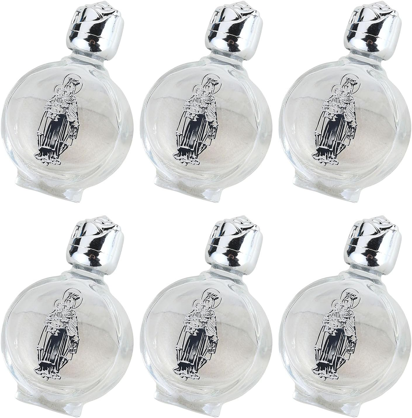 6Pcs Silver round 15Ml Crystal Water Container Travel Portable Water Bottle image number 5