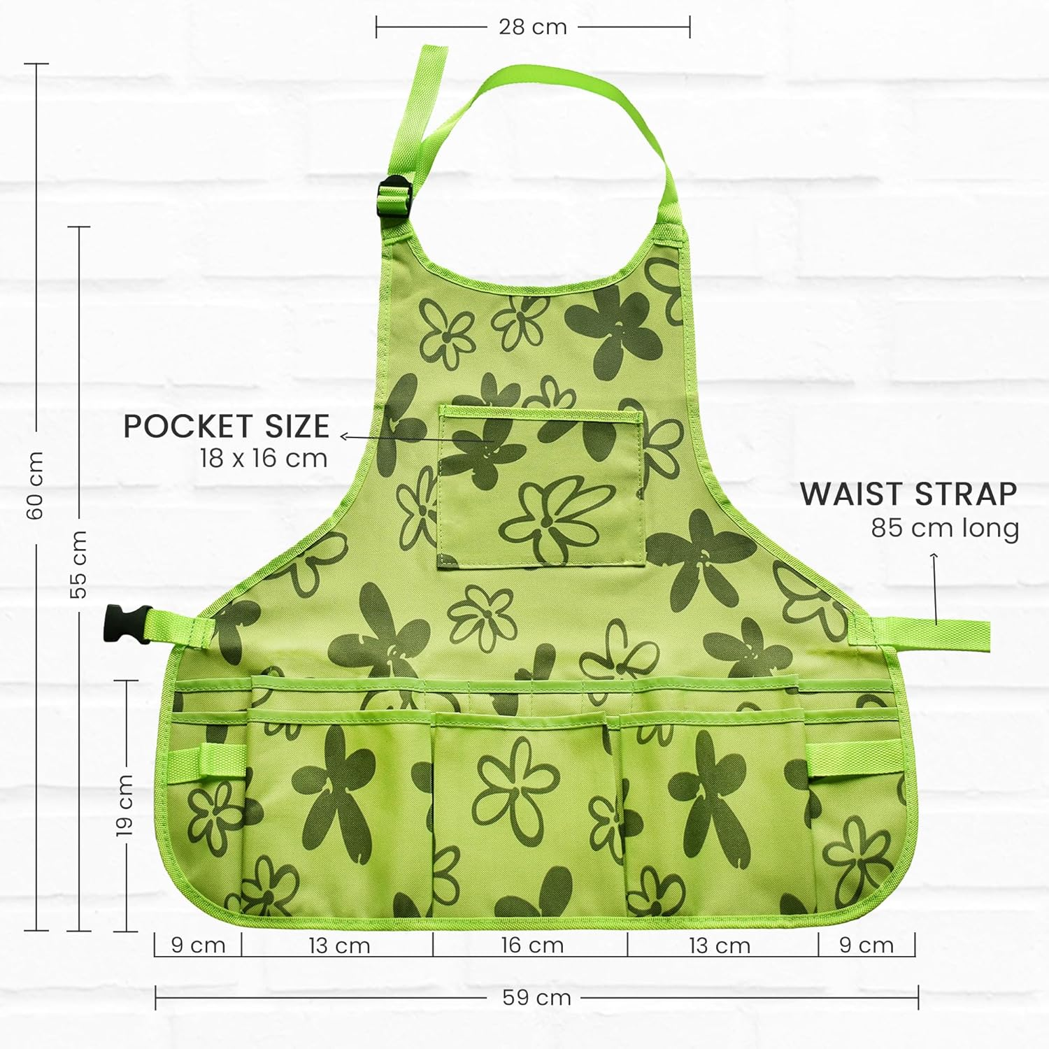 Green Thumbz Oxford Cloth Gardening Apron - 14 Pockets Waterproof Garden Aprons for Women with Pockets - Multipurpose Aprons for Gardening, Cooking, Cleaning and Woodworking - Gardening Aprons image number 1