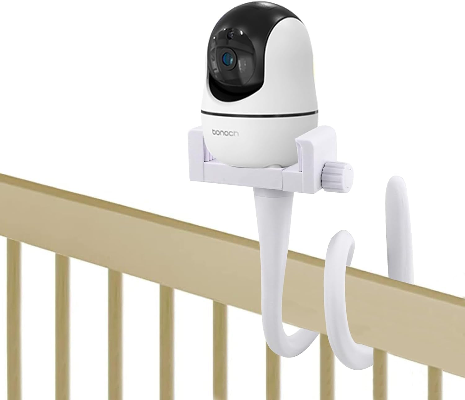 Baby Monitor Mount Camera Shelf Compatible with Infant Optics DXR 8 & DXR-8 Pro and Most Other Baby Monitors,Universal Baby Camera Holder with a 1/4&rdquo;Threaded Connection,Attaches to Crib Cot Shelves image number 3