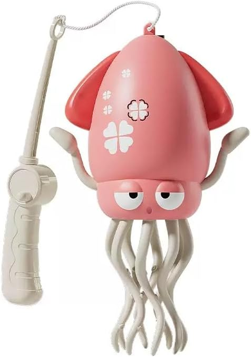 Electric Dancing Octopus Toy, Crawling Octopus Tummy Time Toy with Light and Music, Rechargeable Magic Dancing Music Squid, Electric Crawling Toys for Office Desk Decor (Pink)