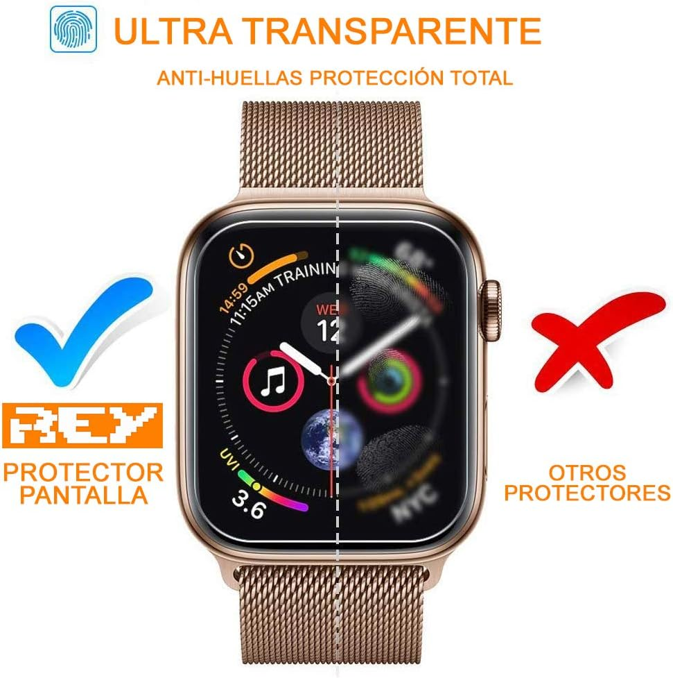 REY Pack of 6 Screen Protectors for Garmin Instinct 2S (40 Mm) - 2S Surf Edition (40 Mm) - 2S CAMO Edition (40 Mm), Premium Quality