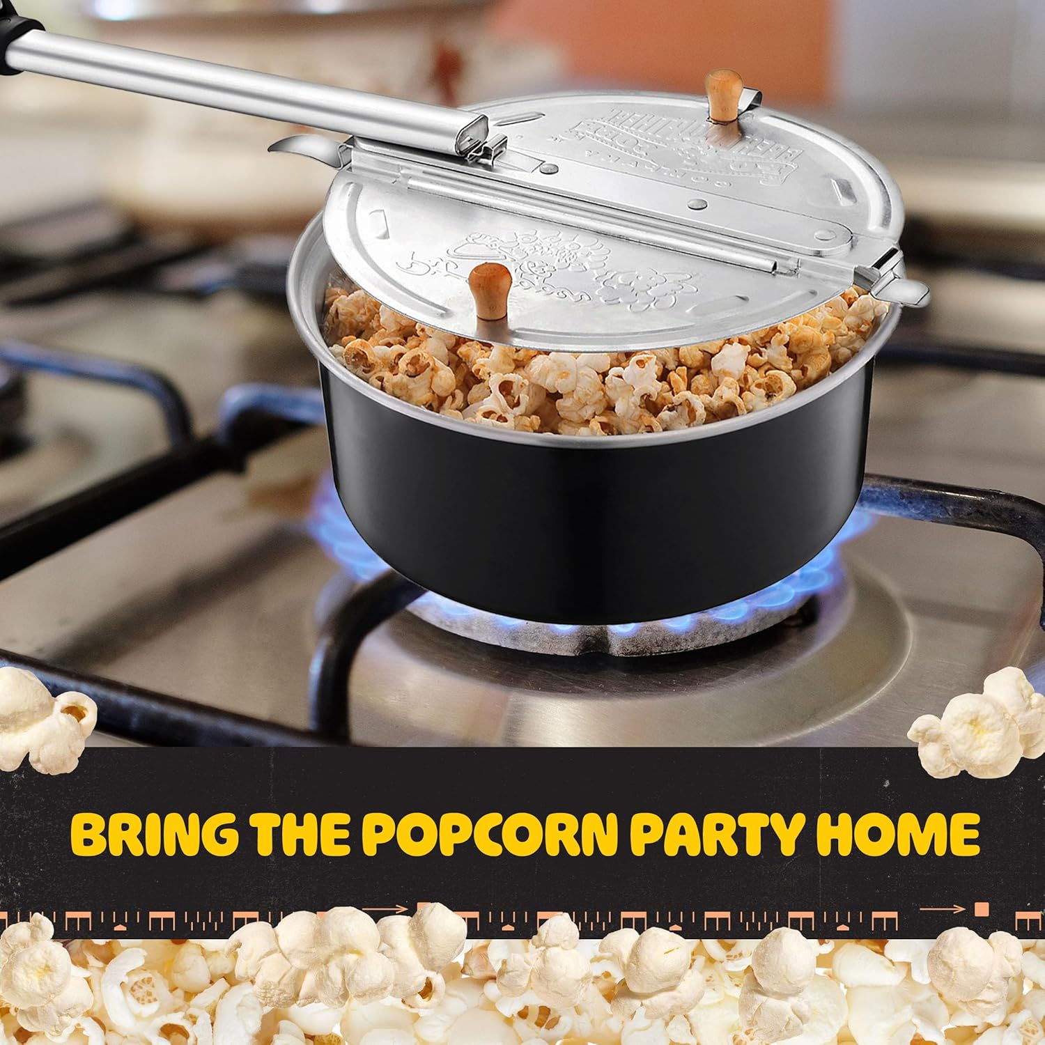 6252 Great Northern Popcorn Pit Popper Campfire Firepit Popcorn Popper - Theater Popcorn Outdoors! image number 5