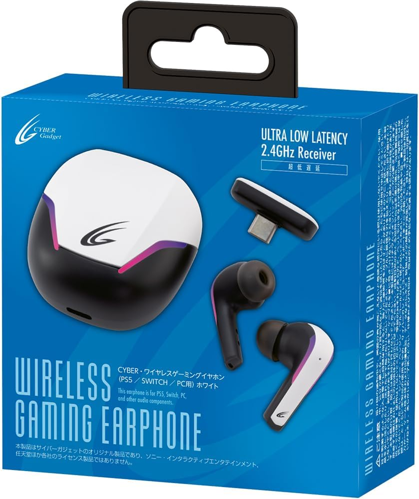 Cyber Wireless Gaming Earphones (For PS5 / Switch/Pc) Black