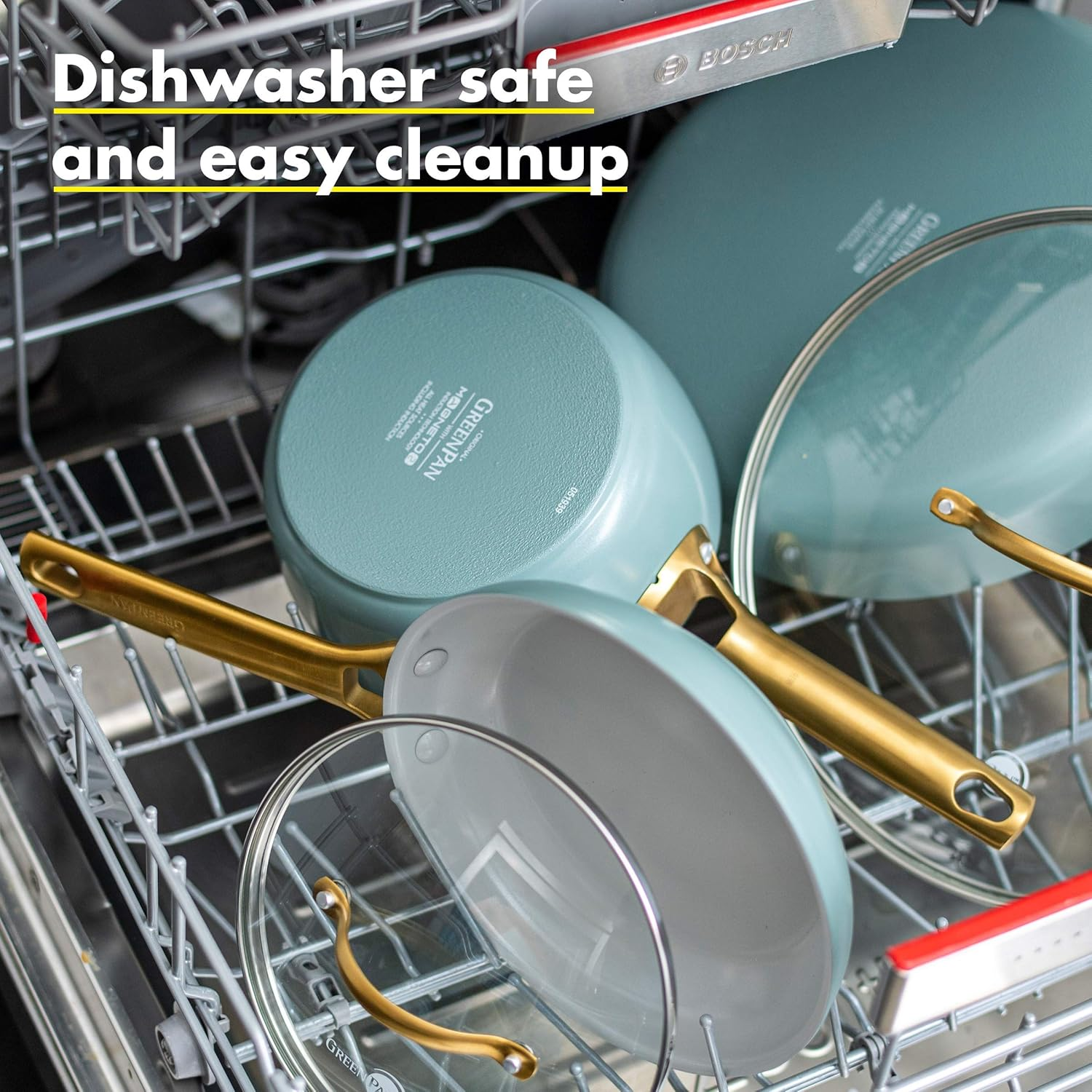 Greenpan Padova Healthy Ceramic Nonstick 10Pc Cookware Pots and Pans Set, Induction Safe, Smokey Blue image number 2