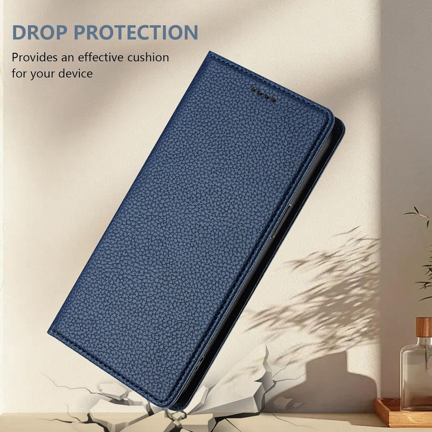 XINYEXIN Leather Case for Xiaomi 15T 5G, PU Leather Flip Case with Card Slot, Stand, Magnetic Folio Mobile Phone Protective Case - Dark Blue image number 7