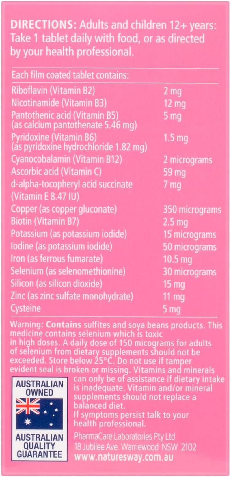 Nature'S Way Hair Growth Support plus Biotin and Silicon 30 Tablets image number 2