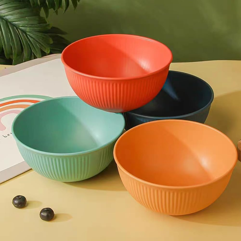 Unbreakable Cereal Bowls 24 Oz -Reusable Wheat Straw Fiber Lightweight Bowls Set - Dishwasher & Microwave Safe - Perfect for Snacks,Cereal, Ice Cream,Soup, Rice Bowls 4 Pack image number 1