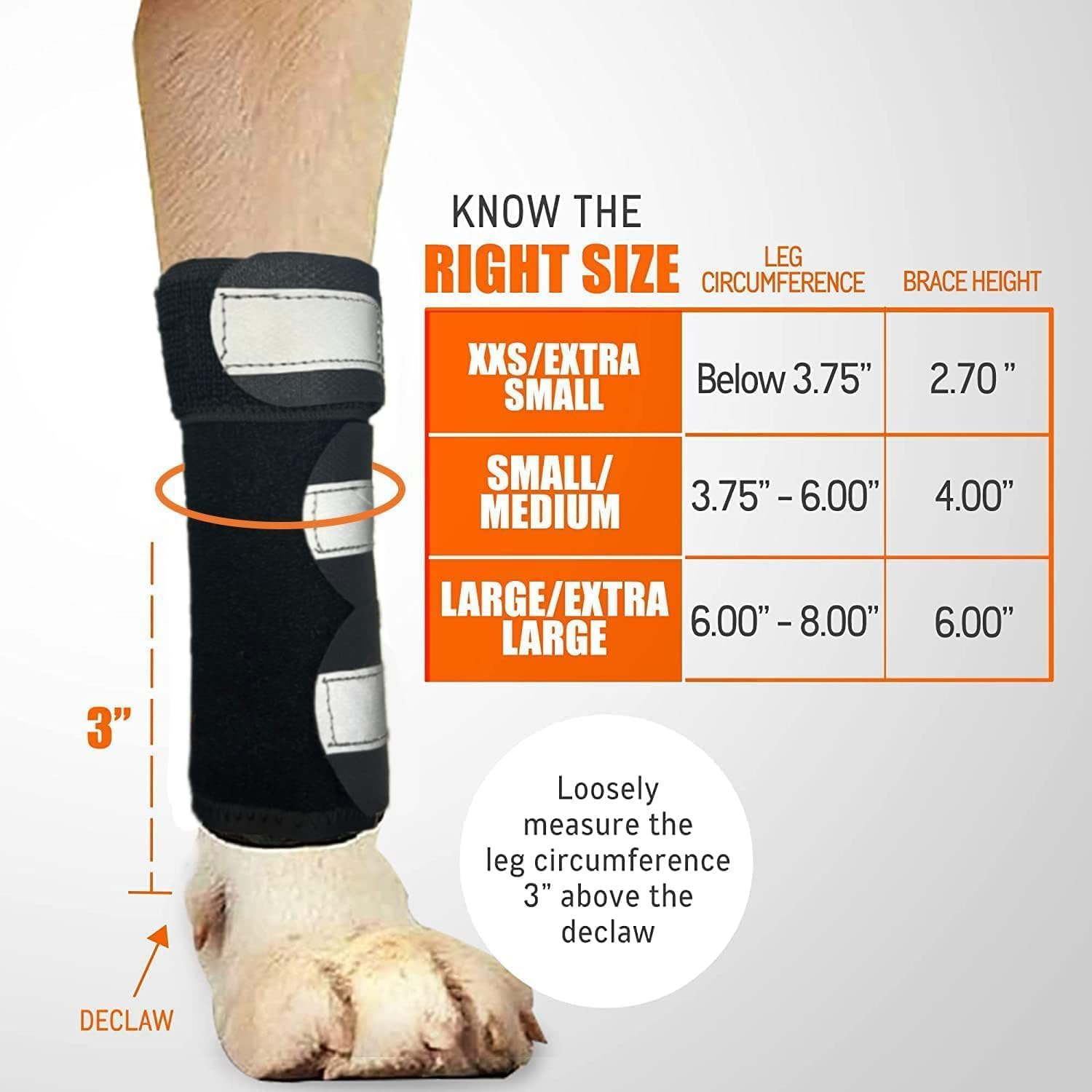 Dog Leg Brace One Pair Heals Hock Joint Wrap Sleeve for Front Legs (Black, M) image number 1