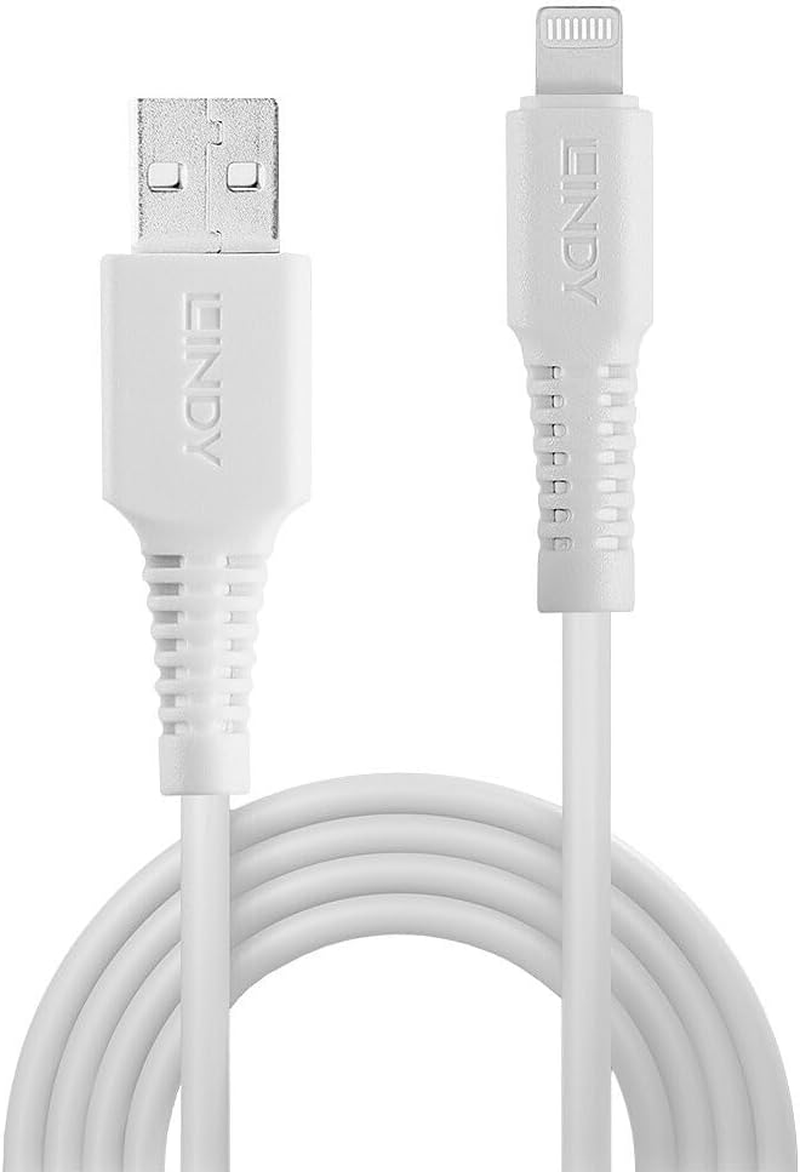 Lindy USB to Lightning Cable, 0.5 Metre Length, White image number 3