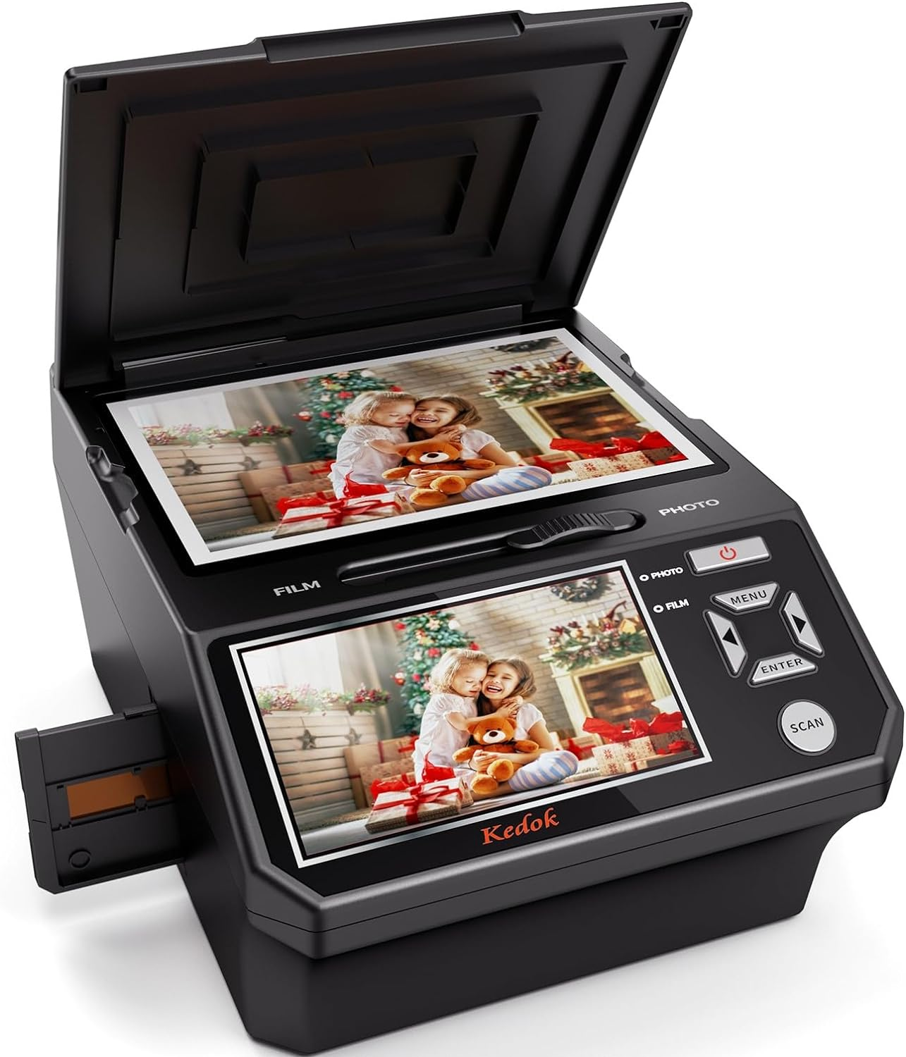Digital Film & Slide Pictures, Multiscanner for Photos, Slides and Negatives, with 5 Inch LCD Large Screen, Convert 35 Mm, 110 Film/Photo/Business Card to 22 MP Digital JPEG 8 GB SD Card Included image number 3
