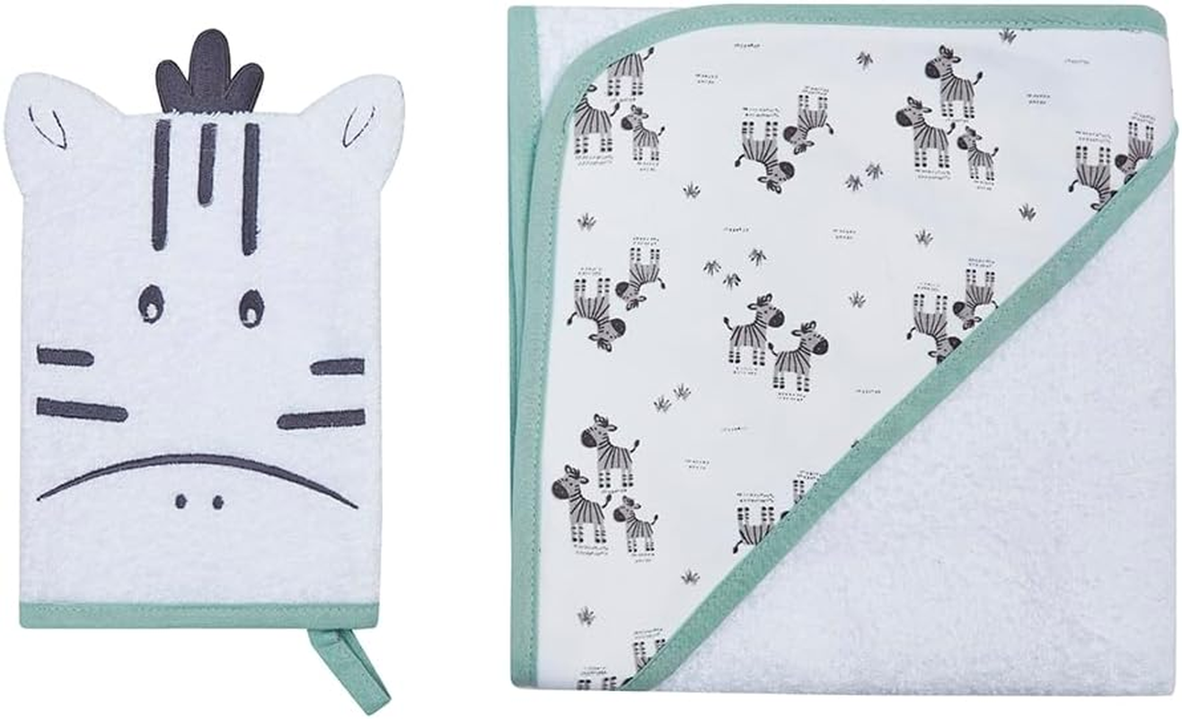 Snugtime Mitten-Zibra Hodded Towel image number 6