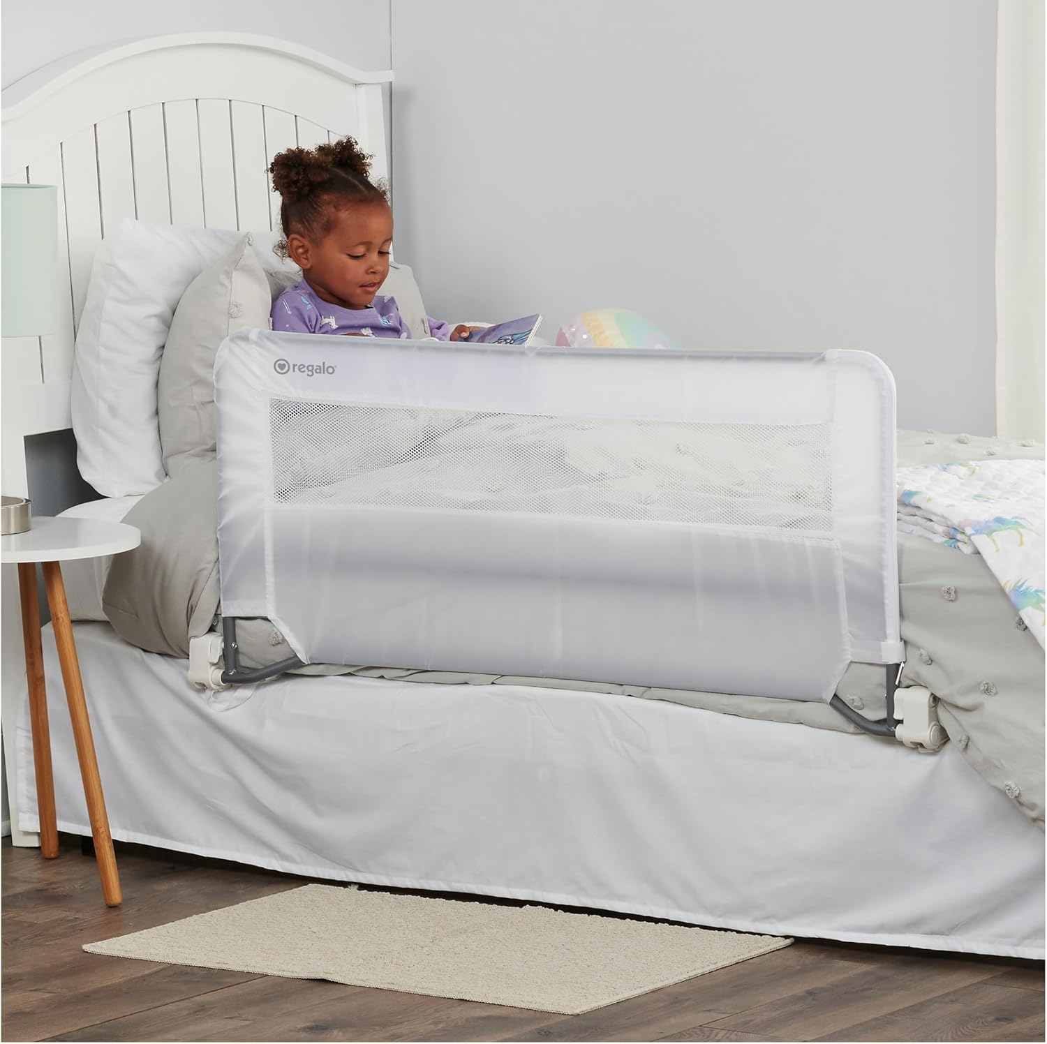 Regalo Guardian Swing down Single Bed Rail, White, 43 X 20 image number 3