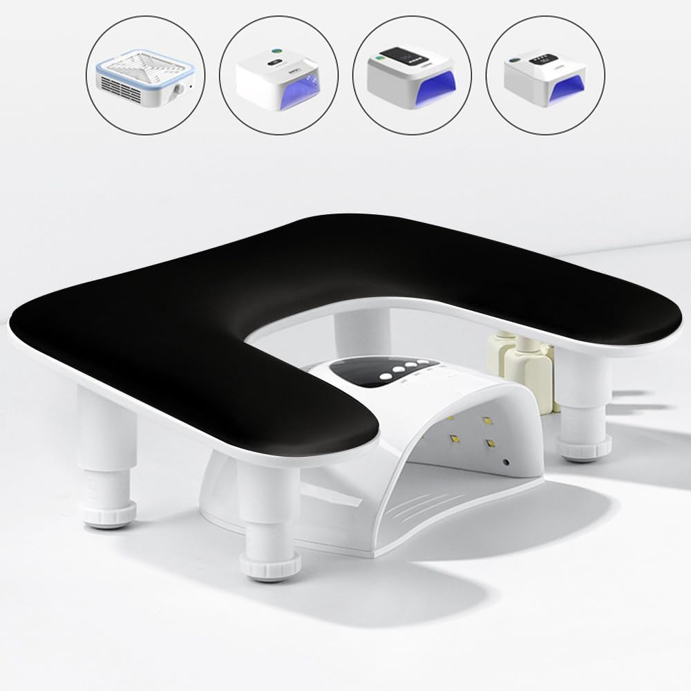 HHWRT Nail Arm Rest U Shape, Arm Rest for Nails Tech, Height Adjustable U-Shaped Arm Rest, U Shaped Manicure Hand Rest, Manicure Nail Pillow, Hand Rest Nail Cushion for Manicurists image number 4