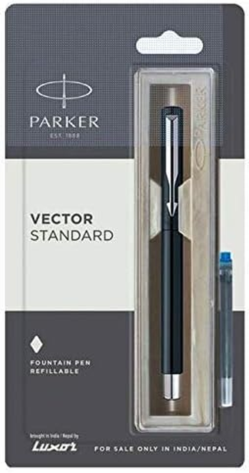 Parker Vector Dark Blue CT Fountain Pen - Fine Nib