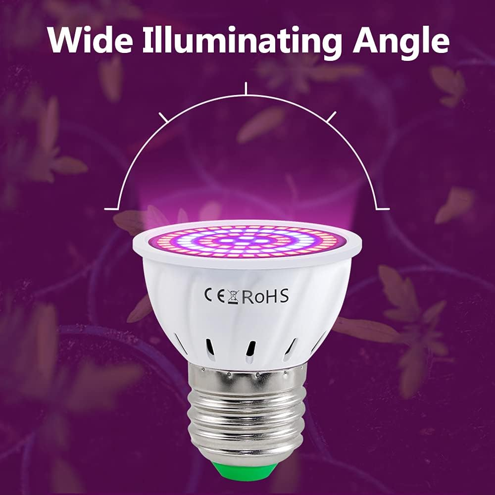 LED Grow Light Bulb for Indoor Plants Red & Blue Spectrum LED Plant Light Bulbs E14 G G Lamp for Seedlings Hydroponic Succulent Flowers Veg Greenhouse (220V) BBZY image number 5