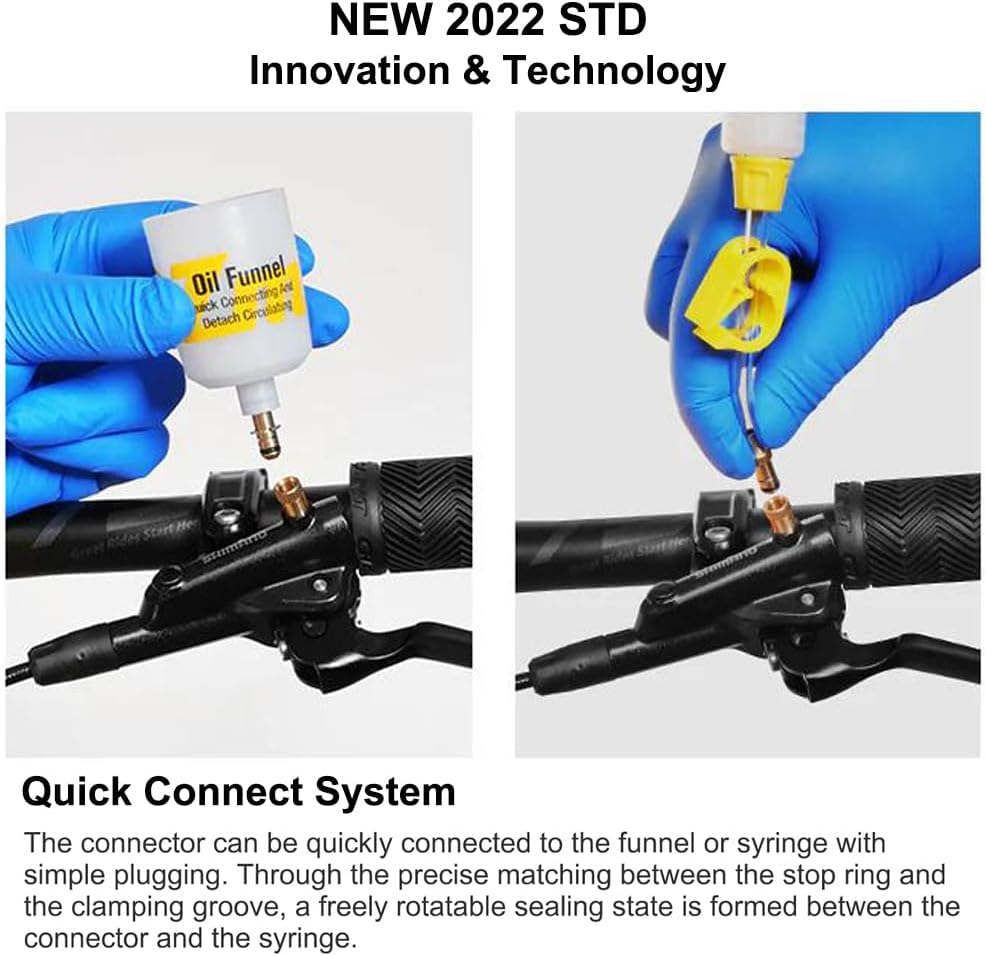 Reelau Brake Bleed Kit,Bicycle Bleeder Hydraulic Disc Brake Bleed Kit Tool for Shimano, for MAGURA, for TEKTRO, for SRAM Series image number 2