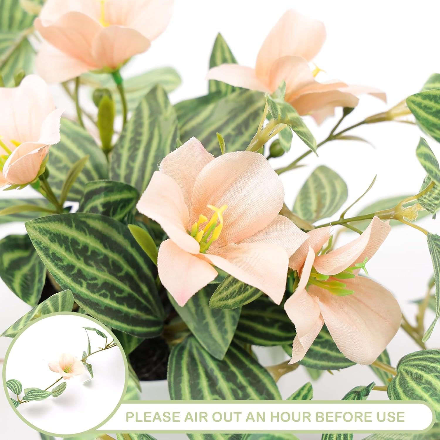 2 Pack Fake Hanging Plants Artificial Decor Simulation Hanging Plants with Champagne Flower Samll Natural Ivy Greenery D&eacute;cor Bedroom Garden Farmhouse Wall Shelf Indoor Outdoor - Pink image number 7